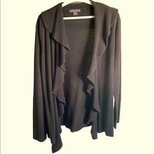 Covington black waterfall cardigan size XL